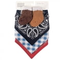 thumbnail image 2 of Hudson Baby Infant Boy Cotton Bib and Sock Set 5pk, Cowboy, One Size, 2 of 8