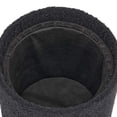 thumbnail image 5 of Aria Home Boucle Storage Ottoman Tufted Seating Accent 17" Round, Black, 5 of 11