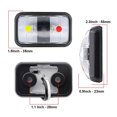 thumbnail image 3 of LED Ship Side Light, Rectangle PC Plastic Lens Double Bullseye LED Marker Lights Easy To Install 10-30V Surface Mount Eye Catching  for Marine Use, 3 of 7