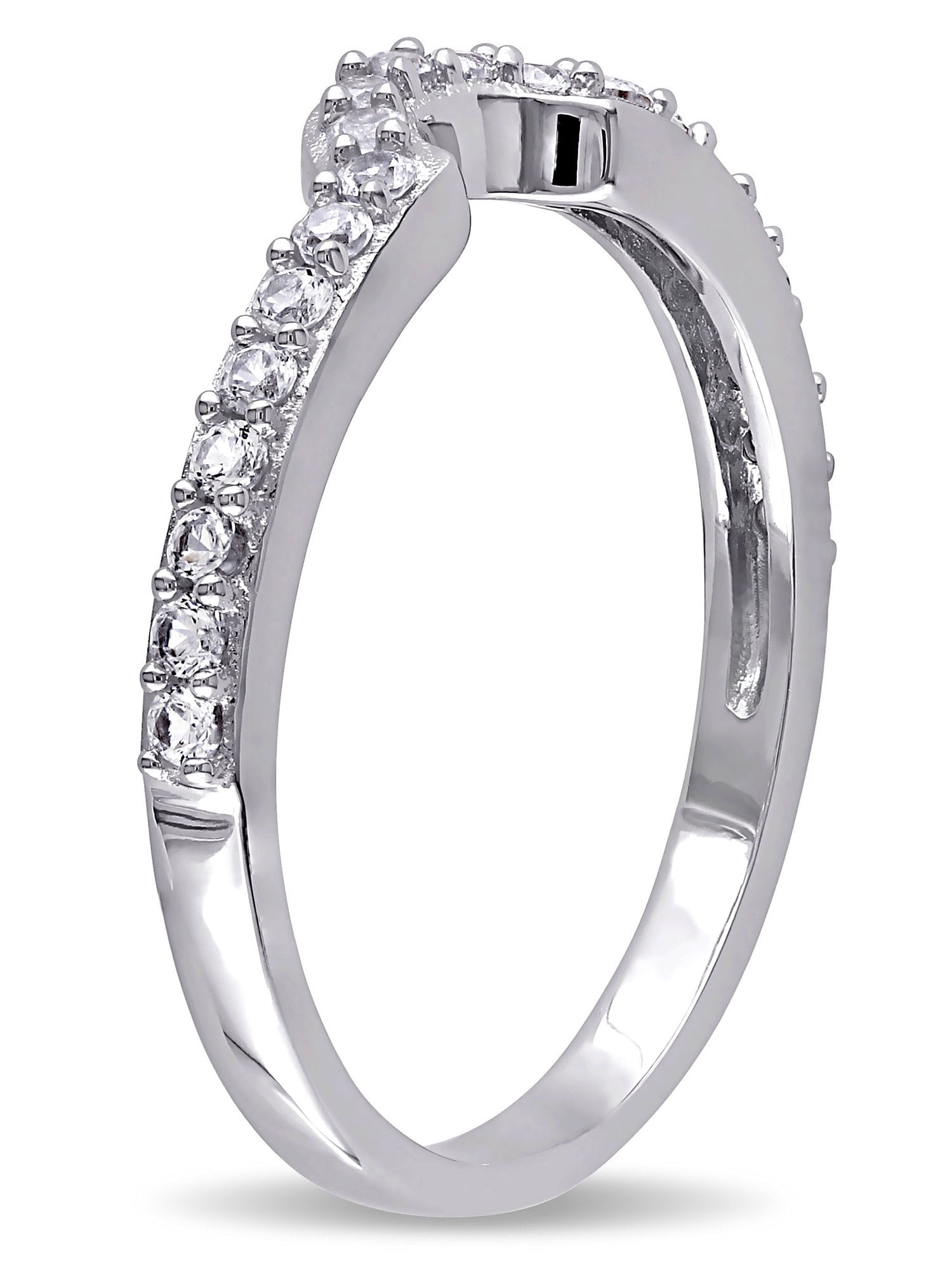 Everly Women's Sapphire 10k White Gold Wedding Ring