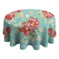thumbnail image 4 of Round Waterproof Tablecloth Pioneer Pink Peel Reusable Indoor/Outdoor Durable Table Cover for Kitchen and Dining Room 60 Inch X 60 Inch, 4 of 6
