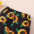 thumbnail image 5 of Xyant Toddler Baby Girl Clothes Summer Outfits Ruffle Sleeveless Linen Tank Top Flower Shorts Headband 3 Pcs Set (Yellow,12-18 Months), 5 of 7