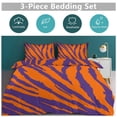 thumbnail image 5 of 3 Pcs Soft Bedding Set, Includes 1 Duvet Cover with Zipper And 2 Pillow Shams,Purple And Orange Tailgate Swag Claw Marks Full(79"×90"), 5 of 8