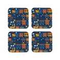 thumbnail image 2 of Balery 4 Pcs Funny Steam Trainleather Coasters Set, Drink Table Cup Coasters For Living Room Kitchen Coffee Decor, 2 of 9