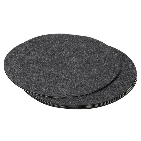 Uxcell 8 Inch Diameter Lamp Base Felt, 5Pack 2mm Thickness Adhesive Non-slip Anti-scratch Backed Felt, Dark Grey