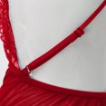 thumbnail image 5 of Levmjia Womens Halter Lace Mesh One Piece Lingerie Set Deep V Backless Floral Sleepwear Bodysuit Soft Stretch Date Nights Solid Color, 5 of 6