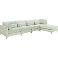 thumbnail image 2 of Meridian Furniture Julia Cream Velvet Modular Sectional, 2 of 5