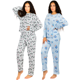 thumbnail image 1 of Set De 2 Pijamas Afelpadas Mujer Unitalla Polar Pantalón Sudadera Ropa Invierno, 1 of 5