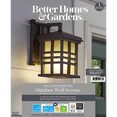 thumbnail image 4 of BH&G Traditional 1-Light Outdoor Wall Scone 9W /60W Eqv A19 LED Bulb,Black Bronze Stained Glass,CA, 4 of 12