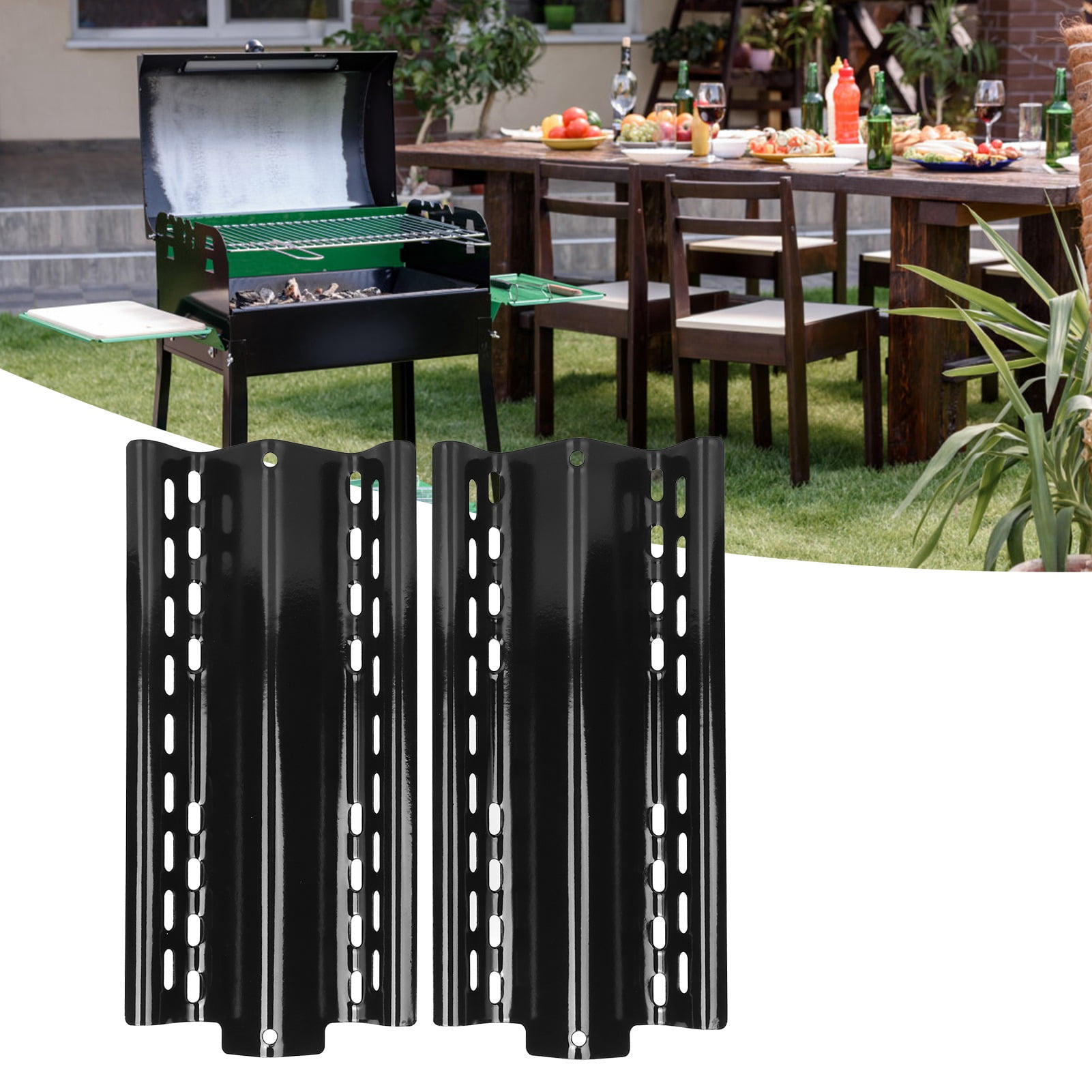 YLSHRF Grill Heat Shield,Grill Heat Tents Stainless Steel Gas Grill Heat Plates BBQ Grill