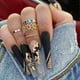 thumbnail image 1 of Apuakthei 24 piezas Uñas postizas largas Uñas de ballet Cambio gradual Uñas acrílicas de ataúd Uñas postizas rosas Uñas postizas acrílicas brillantes Diseño chino Uñas postizas Uñas de baile de, 1 of 6
