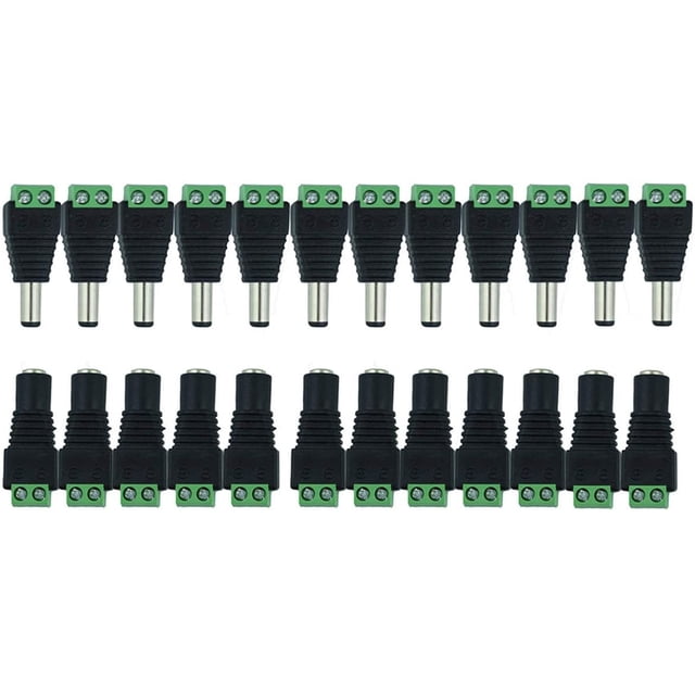 Dc Power Supply Male / Female Connector Plug Adapter 12V Jack Socket Adapters Used For Video Monitor Cctv Camera Cable Led Strip Light