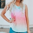 thumbnail image 4 of Cameland Mode Femme Été Col Rond Sans Manches Imprimé Décontracté Tank Haut Blouse, 4 of 9