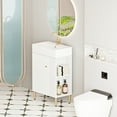 thumbnail image 5 of 21.6" Bathroom Vanity With Ceramic Sink, Right Side Open Shelf, Waterproof Finish 24vb06-21whr, White Storage Door, Stylish Design, 5 of 7