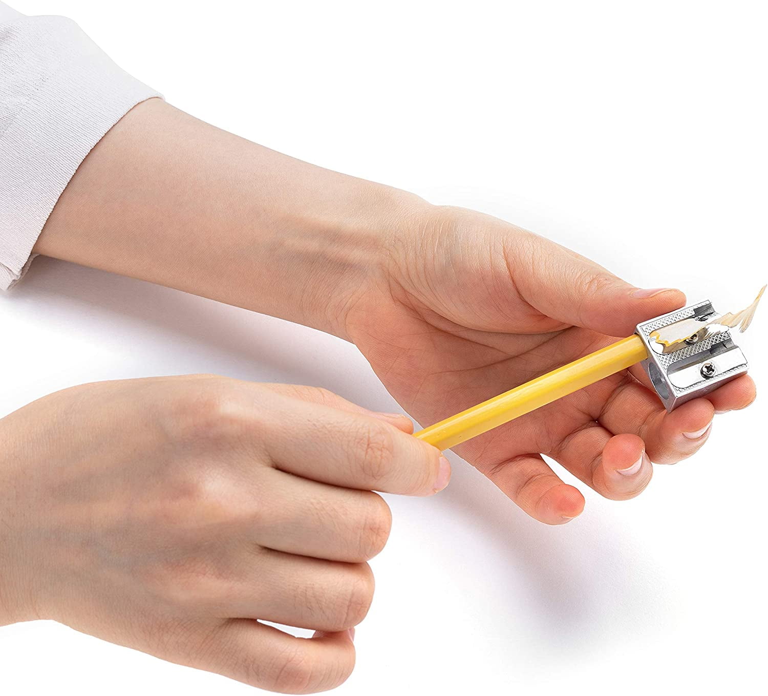 Mr. Pen- Pencil Sharpener, Sharpener, Pack of 6, Metal Pencil Sharpener, Pencil Sharpener Manual, 2 Holes
