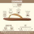 thumbnail image 3 of Cushionaire Surf Flip Flop Sandals for Women with Flexible Sole and Soft Jelly Strap, Lightweight Casual Slides, 3 of 28