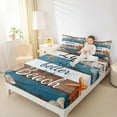 thumbnail image 4 of Manfei Lake House Bed Sheets Twin, Beach Seashell Twin Sheet Sets, Lodge Cabin Bedding Sets Twin Size, Ultra Soft Bedroom Decoration, 3 Pieces, 4 of 7