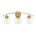 thumbnail image 2 of Trade Winds Hannah 3-Light Bathroom Vanity Light in Natural Brass, 2 of 5