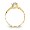 thumbnail image 2 of 14K Yellow Gold Ring Band Themed (04) April Synthetic Birthstone, Size 5, 2 of 5