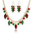 thumbnail image 1 of Collares de Navidad para mujeres y niñas X-Mas Jingle Bell bombillas collar grueso, 1 of 5