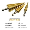 thumbnail image 6 of HSS Step Drill Bit Set of 30,4-12mm 4-20mm 4-32mm Cone Titanium Wood Metal Hole Cutter Hex Drive Quick Change Tool, 6 of 8