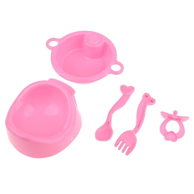 25cm Suministros de Alimentación Modelo de Vajilla para Doll Accesorio Rosa perfecl