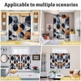 thumbnail image 6 of Navy Blue Burnt Orange Kitchen Curtains 84 Inch Length, Retro Abstract Geometric Grommet Top Bedroom Living Room Curtains, Light Filtering Cafe Curtain Drapes 2 Panels Set 84''x84'', 6 of 9