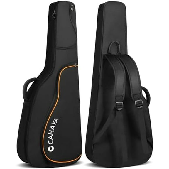 Acoustic Guitar Bag: 42 43 44In Guitars 0.5In Thick Padding Guitar Case Gig Bag Soft with Adjustable Shoulder Straps and Back Handle CY0346$$Music