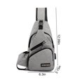 thumbnail image 4 of VANLOFE Crossbody Bag Chest Bag Shoulder Backpack With Charging Hole and Side Pocket for Men and Women, 4 of 7