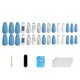 thumbnail image 1 of Clavos nuevos usados a mano - 30 parches de clavos trapezoidales largos - 7 piezas de herramientas para uñas en empaque neutral., 1 of 6