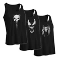 thumbnail image 1 of 3 Piezas Camisetas S/manga Estampadas Superheroes Gym Casual, 1 of 4