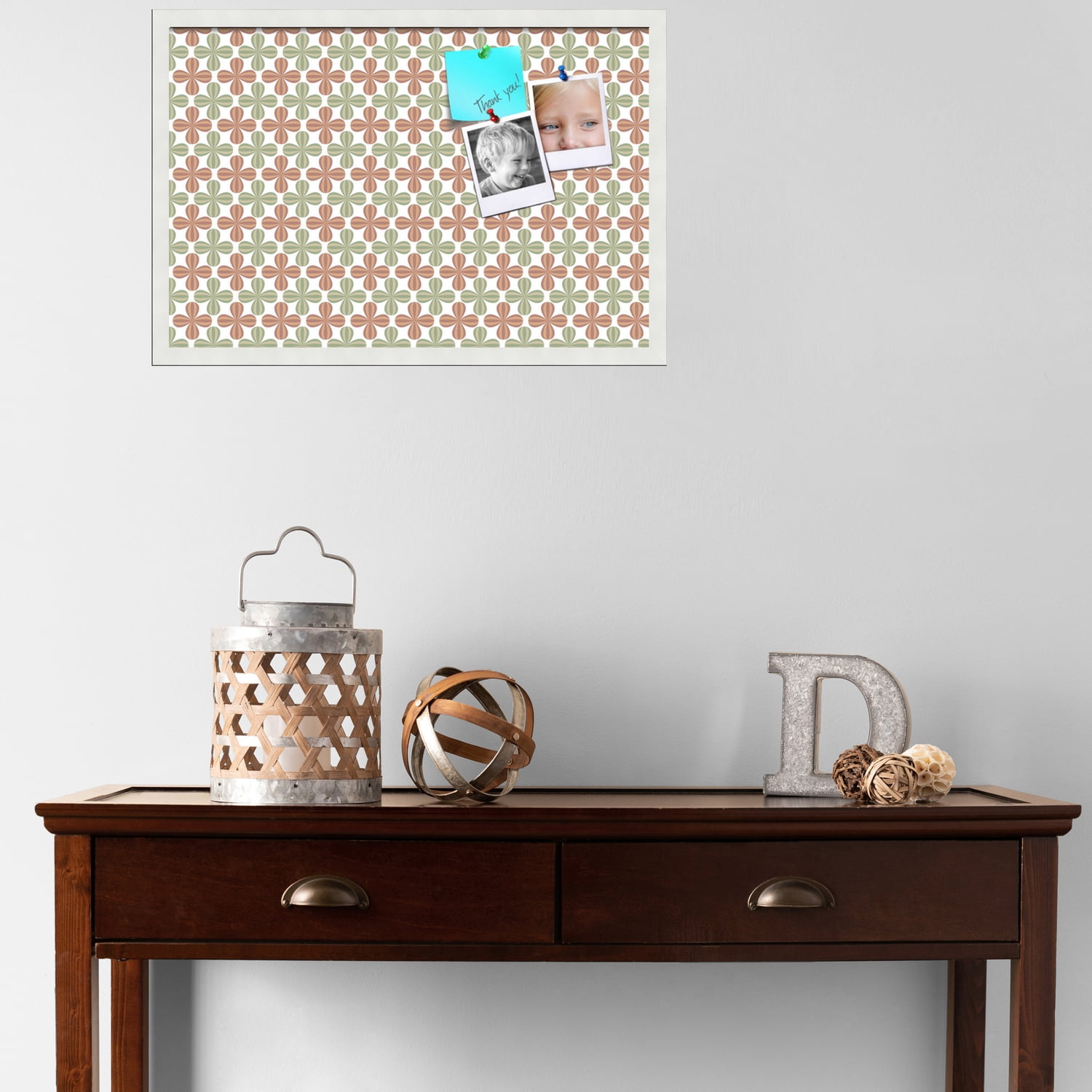 PinPix ArtToFrames 25x16 Custom Cork Bulletin Board    Poster Board Has a Fabric Style Canvas Finish, Framed in Satin White Frame (PinPix-558)