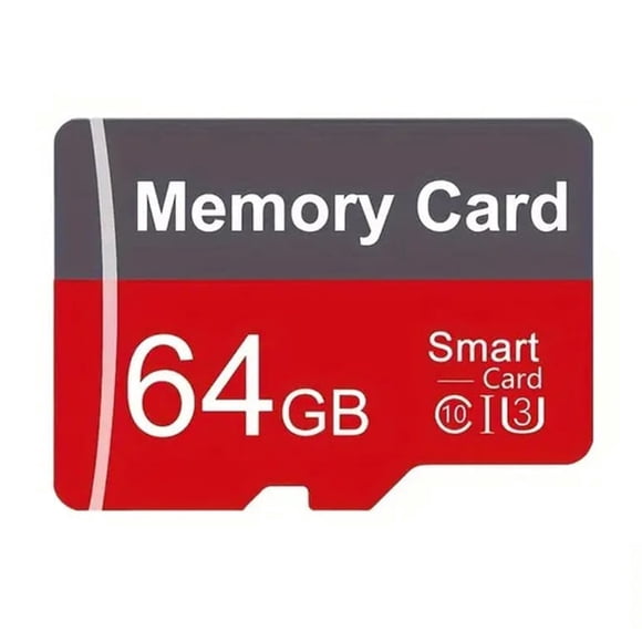 Tarjeta TF 64GB con Adaptador, Tarjeta de Memoria de Alta Velocidad, UHS-I C10 A1 Tarjeta de Memoria TF para Tablet/teléfono Móvil/cámara/audio para Auto/consola de Juegos