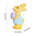 thumbnail image 3 of Lksixu Easter Rabbit Ornaments, Easter Tree Decorations 3.7 inch Handcrafted Resin Rabbit Pendants with Hanging Rope, Farmhouse Decorative Bunny Baubles Rustic Spring Decor for Party Wall Window, 3 of 9