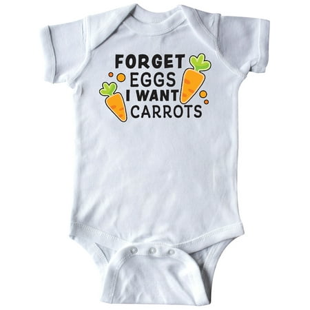 

Inktastic Easter Forget Eggs I want Carrots Gift Baby Boy or Baby Girl Bodysuit