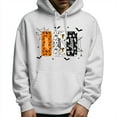 thumbnail image 1 of LUOGENLI Chandails à Capuchon pour Hommes, Chandail à Enfiler Graphique d'Halloween, Chandail à Capuchon Graphique, Chandail Chaud avec Imprimé, Veste Décontractée Confortable de Style Urbain pour l'Automne et l'Hiver, Chandails à Capuchon pour Hommes à Fermeture Éclair, Gym, Blanc, Taille P, 1 of 5