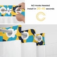 thumbnail image 2 of Pastoral Flowers No Hooks Shower Curtain with Snap-in Liner White Flowers Blue Leaf Yellow Back Shower Curtains for Bathroom, Waterproof, Easy Install, Washable 48"x72", 2 of 9