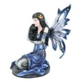 thumbnail image 5 of Ebros Blue Celestial Witch Fairy Cradling A Mystical Black Cat Statue 8.25" Tall, 5 of 12