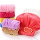 thumbnail image 5 of Yuarrent Gorro de baño de felpa envuelto para un secado rápido y cómodo del cabello, toalla para el cabello de secado rápido y fácil de Juegos de accesorios de baño Rosa roja 29*30, 5 of 6