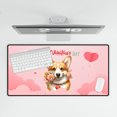 thumbnail image 4 of Happy Valentine's Day Corgi holding flowers Desk Mat Full Keyboard Mouse Pad Welsh Corgi Dog Lover Gifts Idea Large Mousepad - 3005, 4 of 5