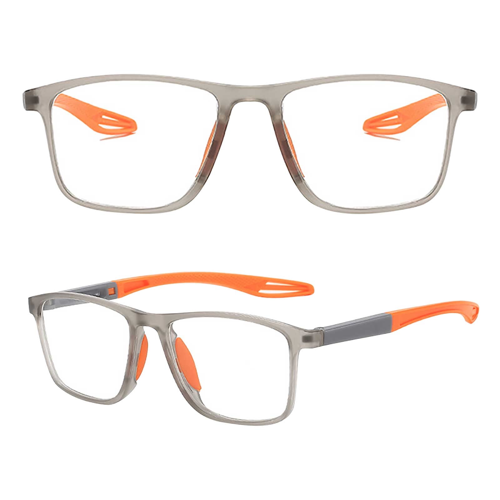 【希少カラー】ビッグサイズ レザー フライトジャケット グレー×オレンジ 54 Bifocal Reading Glasses - Sporty Style, Smart Vision - Sun