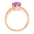 thumbnail image 2 of 2 ct Pear Cut Simulated Alexandrite Solitaire 18K Rose Gold Womens Engagement Ring, 2 of 3