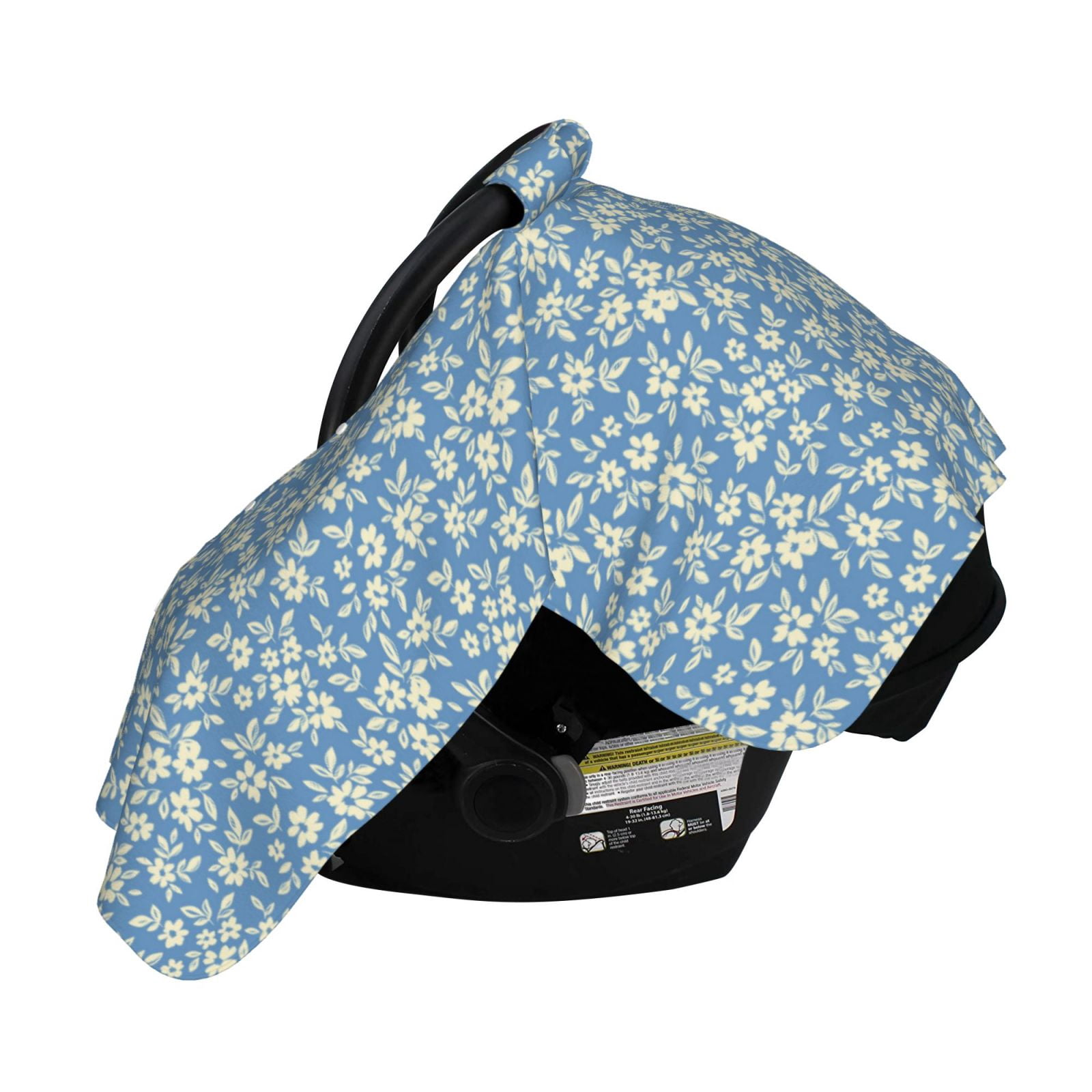 Naloa Floral Retro Style Baby Car Seat Cover, Breathable Baby Carrier Cover, Multiuse Baby Carrier Cover & Nursing Breastfeeding Cover