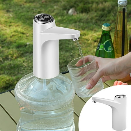 

LongHanMao Clearance Portable Electric Water Bottle Pump Desktop Water Bottle Dispenser For 5 Gallon Universal Bottles USB Water Dispenser For Home Office Outdoor With Water Pipe White