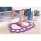 thumbnail image 2 of Alfombra De Baño Absorbente Antideslizante, Diseño De Pies Grandes, Poliéster, Morado, 48 X 67 Cm, 2 of 5