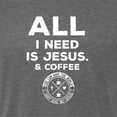thumbnail image 6 of Wild Bobby, All I Need is Jesus & Coffee Inspirational/Christian Men Premium Tri Blend Tee, Dark Heather, Small, 6 of 6