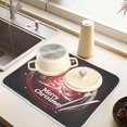 thumbnail image 6 of Ryvnso Christmas Background Dish Drying Mat for Kitchen Countertop 16x18 Small Dish Pad Drainer Rack Dish Sink Mats, 6 of 7