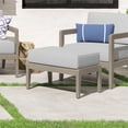 thumbnail image 1 of Homestyles Sustain Wood Outdoor Ottoman in Gray, 1 of 26