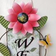 thumbnail image 2 of Colgante de decoración de valla de pared de puerta de vidrio de girasol pintado de hierro forjado, 2 of 4