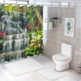 thumbnail image 7 of Orinice Waterfall Trees Plants Bathroom Decor Set with Hooks, Colorful Luxurious Graphic Print Polyester Fabric Shower Curtain, 100% Waterproof and Easy to Install, Bathroom Shower Curtain Set 69x72, 7 of 7